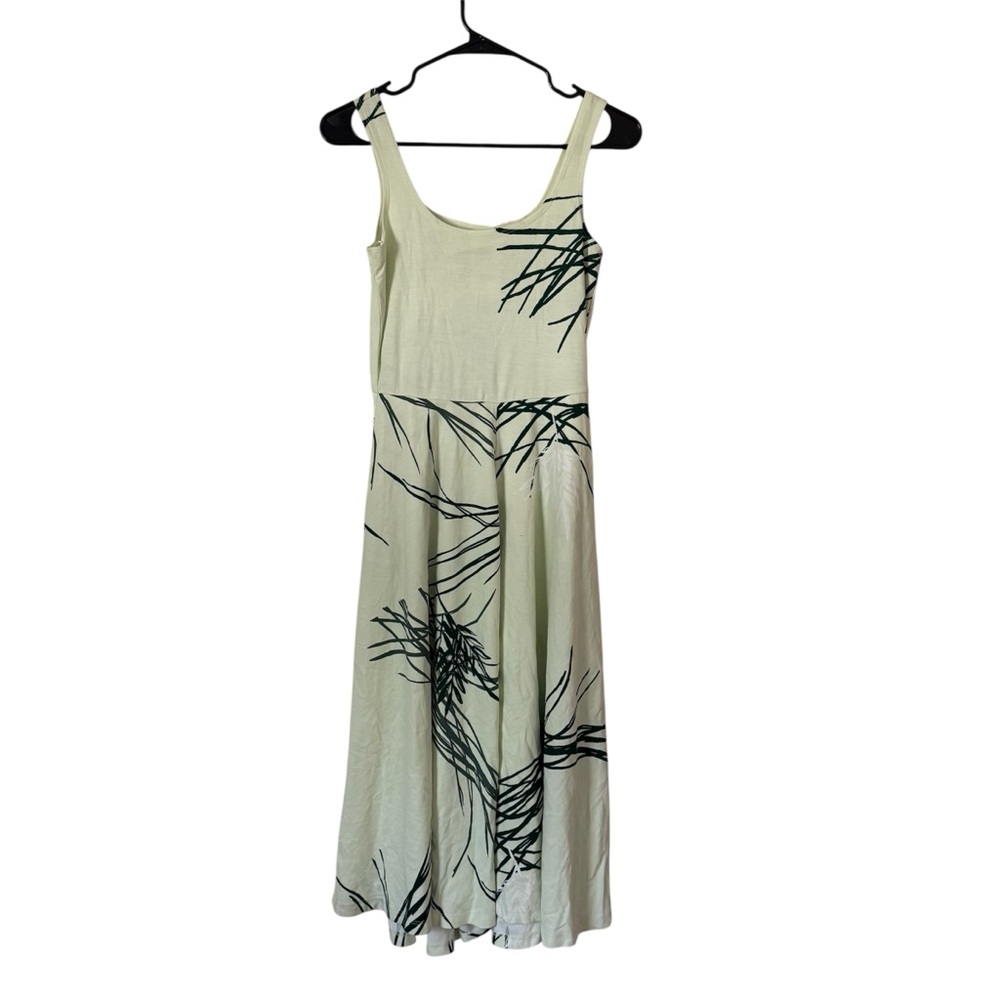 NWT Alfani‎ Womens Palm Trees Tropical Midi Flare Dress Size PS Vacay Summer